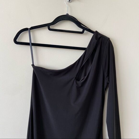 21saints-one Shoulder Cut Out Shoulder Detail Midi Dress (Large) - Picture 8 of 11